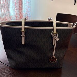 Michael Kors Dark Brown Monogram Tote